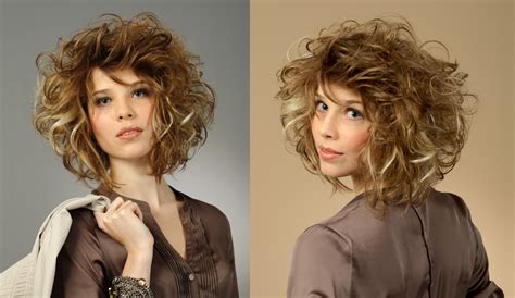 The style has wavy tousled uneven bangs. Medium long curly hair with wild large curls and a fringe ...