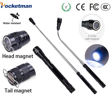 Flexible Magnetized Head Portable Mini Flashlight Pickup Tool