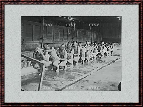 Ww2 Naked Japanese Soldier Have A Bath Vintage Photo 1940s Etsy