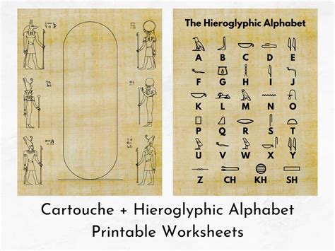 Ancient Egyptian Hieroglyphic Alphabet Cartouche Printable Etsy Israel Hot Sex Picture