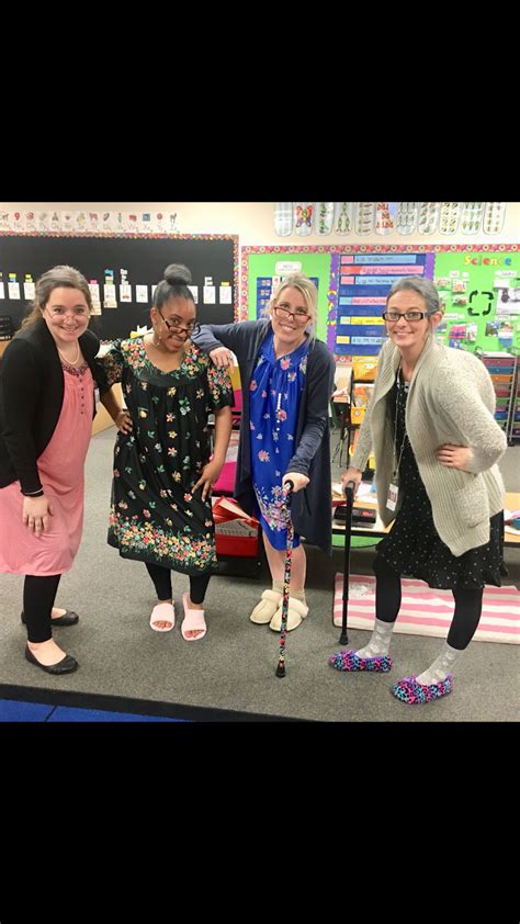 Teachers Dress Up For The 100th Day Of School 100 Days Of School School Teacher Outfit