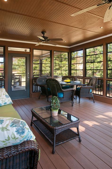 Three Season Porch With Eze Breeze® Windows Back Porch Designed And Built By Atlanta Decking