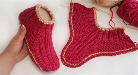Easy Slipper Socks Knitting Pattern Вязание детских шапок Узоры для вязания Тапочки