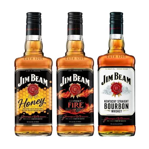 Trio Whisky Jim Beam White Fire E Honey 1000ml