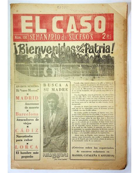 el caso semanario de sucesos 100 4 de abril de 1954 incompleto vvaa prensa castellana 1954