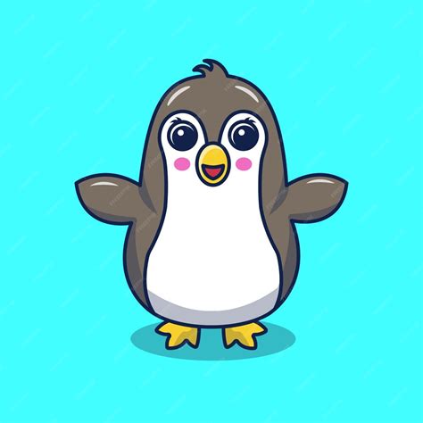 Premium Vector Cute Baby Penguin Illustration Penguin Icon Vector