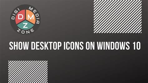 Show Windows 10 Desktop Icons اظهار ايقونات سطح المكتب لويندوز Youtube
