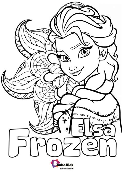 So now you can print and color it with other lots of colors. Princess Elsa Frozen Coloring Pages | BubaKids.com