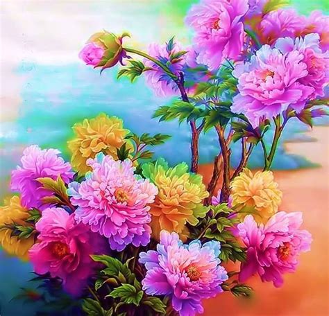 Beautiful Flowers Art Flowers Pink Bunch Hd Wallpaper Peakpx