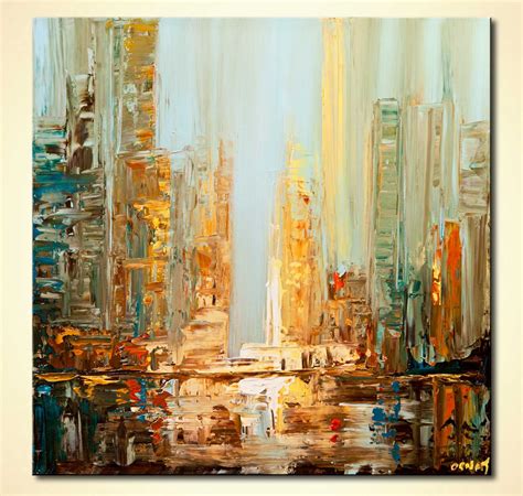 Abstract And Modern Paintings Osnat Fine Art Modern Painting City