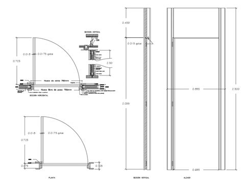 Wood Door Detail DWG Cadbull