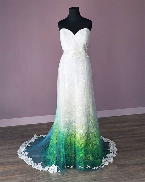 Canvas Bridal By Taylorannart Ombre Wedding Dress Gown Wedding Dress