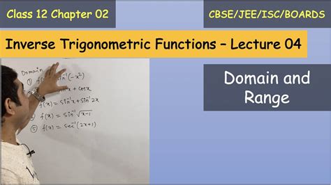 Domain And Range Of Inverse Trigonometric Functions Inverse Trig