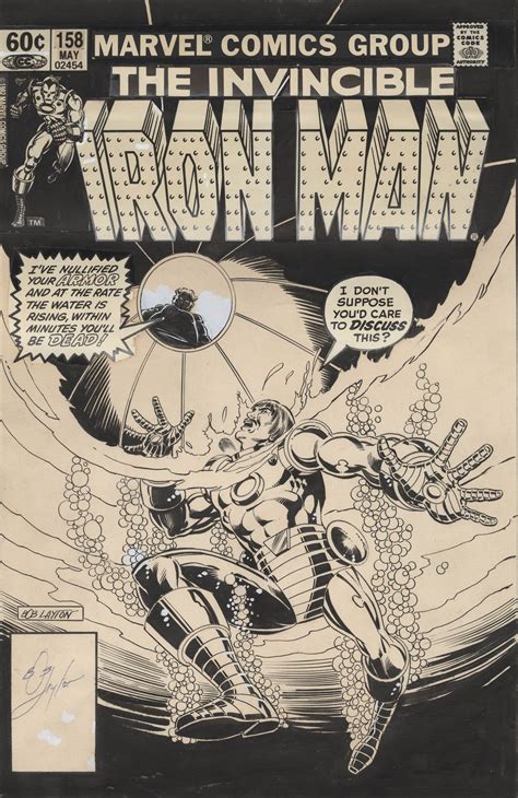 Iron Man 158 Cover Bob Layton Comic Art Sale