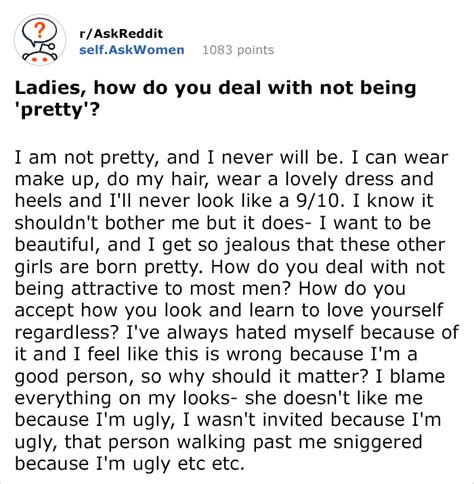 Woman Asks Other Women How They Deal With Not Being ‘pretty And This Mans Reply Gets Most