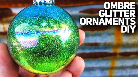 How To Make Diy Ombre Glitter Ornaments Glass And Plastic Balls