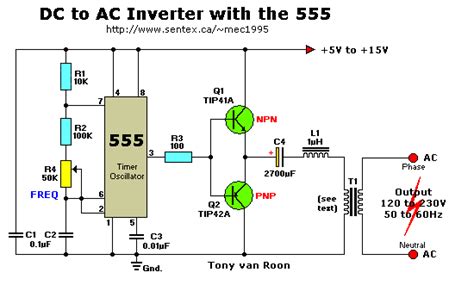 This inverter is designed to power about 2200 watt, the. 555 Inverter Diagram | Electrical engineering projects, Electrical engineering, Electronics mini ...