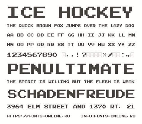 Ice Hockey Font