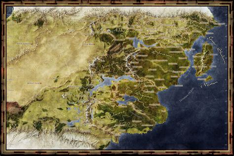 The Fantasy World Map Of Saemyyr Fantastic Maps