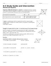 1 study guide and intervention geometry: 6 5 study guide and intervention rhombi and squares > MISHKANET.COM