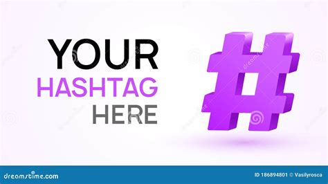 Hashtag Vector 3d Icon Social Hash Tag Design Symbol For Media Logo