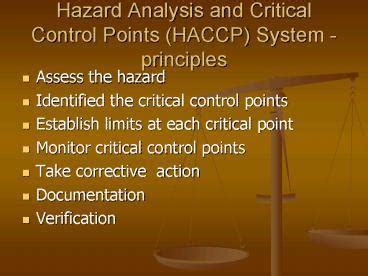 Ppt Hazard Analysis And Critical Control Points Haccp System