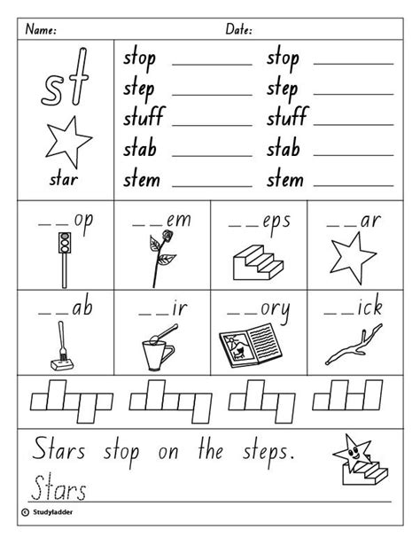 Consonant Blend St Studyladder Interactive Learning Games