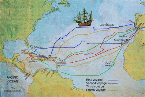 This Map Represents Which Explorers Route To The Americas A