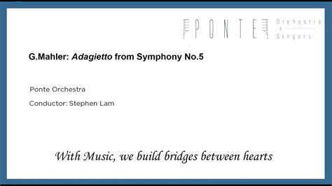 Gmahler Adagietto From Symphony No5 Youtube