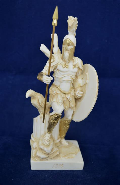 Ares Sculpture Ancient Greek God Of War Aged Statue Etsy