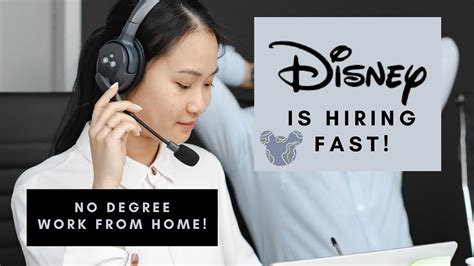 Disney Is Hiring Fast Work From Homeremote Jobs No Degree Needed