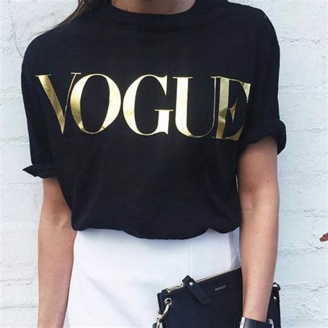 Fashion Brand Vogue T Shirts Print Vrouwen T Shirts O Hals Korte Mouw