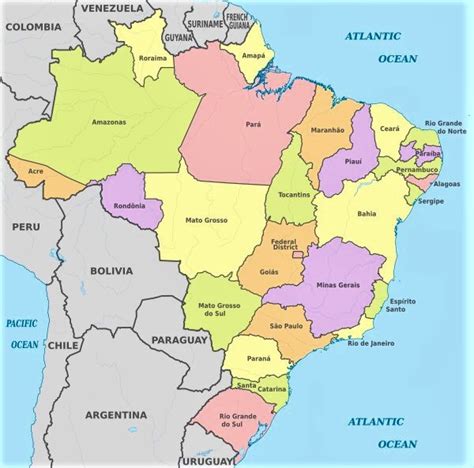 Mapas Del Mundo Mapa De Brasil Con Nombres 567