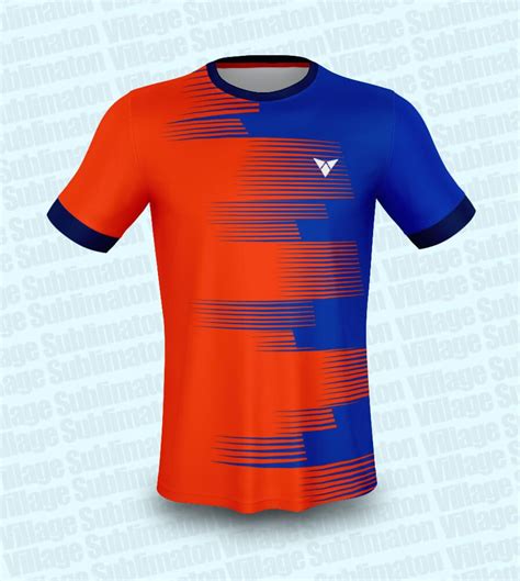 Hey Check This Blue And Orange Half Striped Football Jersey Design
