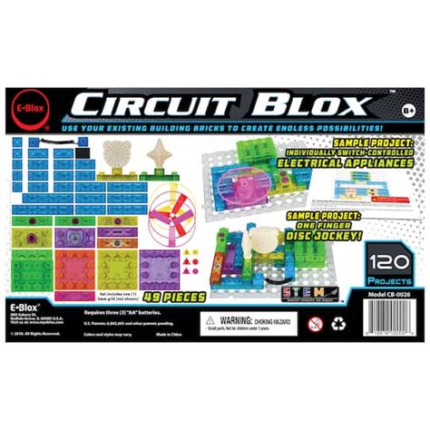 E Blox Circuit Blox 120 Project Circuit Board Building Block Set 49