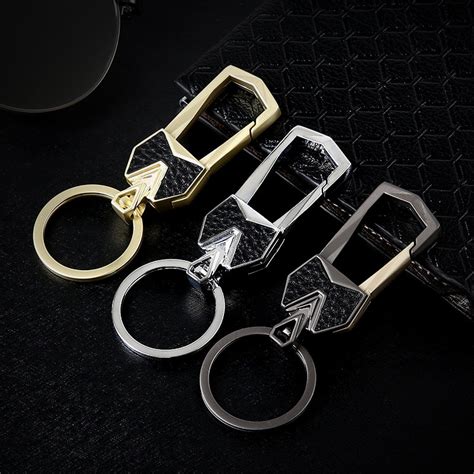 2017 Classic Style Men Keychains Male Car Keyring Genuine Leather Key