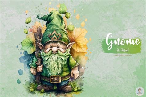 Cute Fairy Gnome St Patrick Sublimation Graphic By Golfzaazt Creative