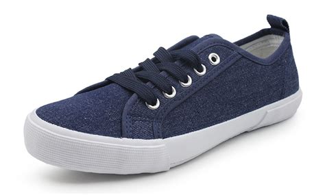 Womens Low Top Canvas Lace Up Casual Sneakers Groupon