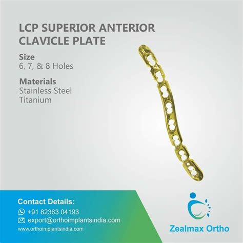 Superior Anterior Clavicle Plate Orthopedic Surgery Implants Plates