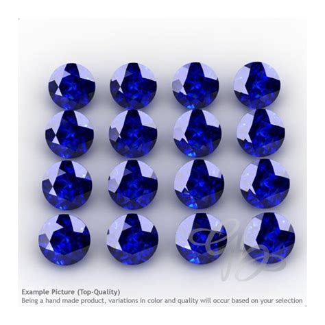 Lab Blue Sapphire Round Shape Micro Gemstones