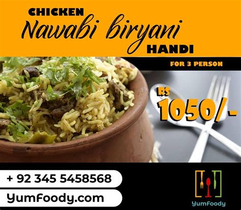Yumfoody Delivers Delicious Nawabi Biryani At Your Door Steps Order