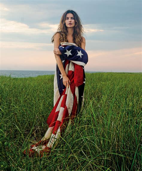 American Flag Girl Model