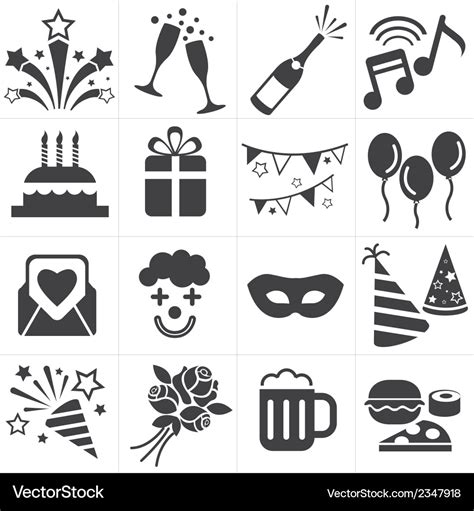 Icon Party Celebrate Royalty Free Vector Image