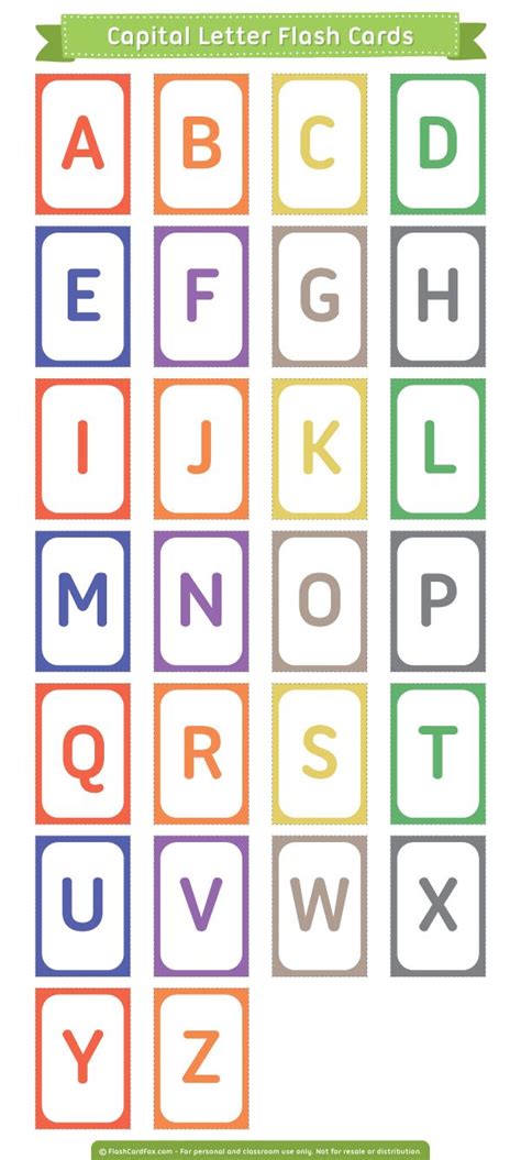 Free Printable Letter Flash Cards
