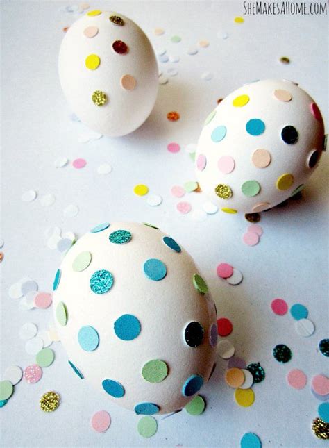 Confetti Covered Easter Eggs Diy Diy Easter Eggs Easter Time Hoppy