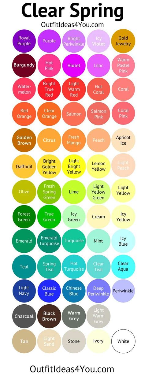 Pin By Kathleen Elizabeth On Best Colours Spring Color Palette Clear