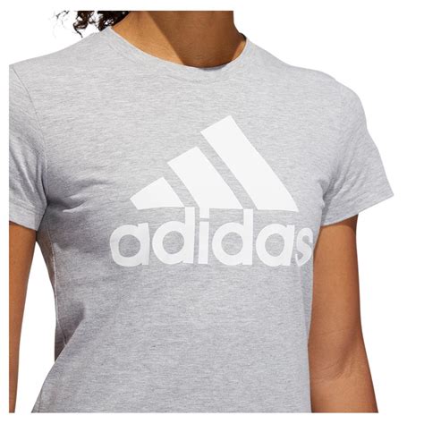 Adidas Womens Basic Badge Of Sport Training Tee In Medium Grey Heather