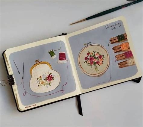 An Open Book With Pictures Of Different Things On It Including Sewing