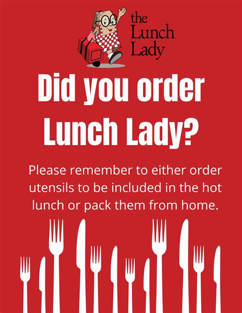 Lunch Lady Reminder Ventura Park PS BLOG