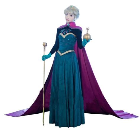 New Elsa Costume Adult Princess Elsa Dress Cosplay Halloween Costume For Women Cosplay